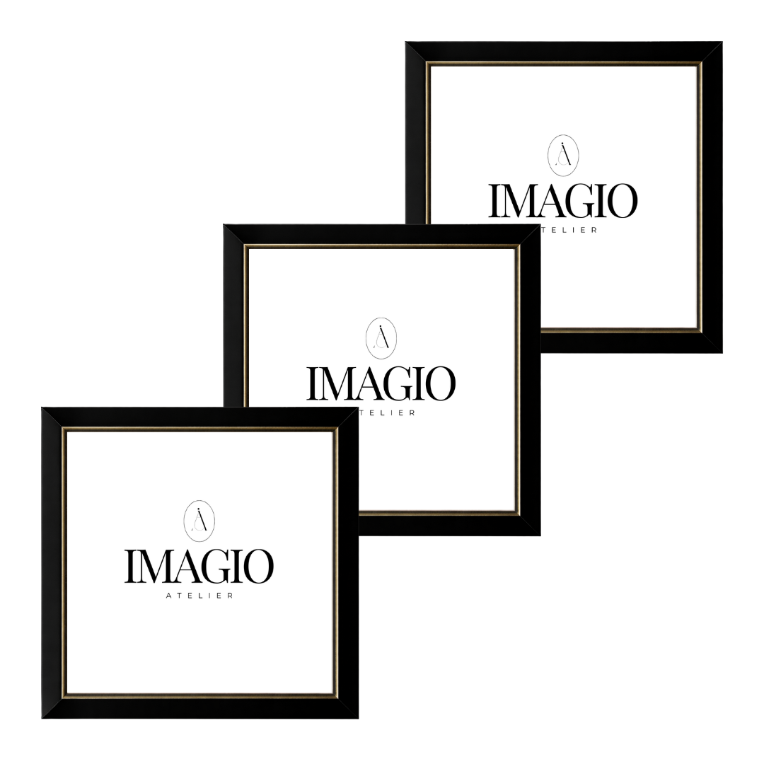 Minijature Trio set - Golden Matte Black Thin Frame