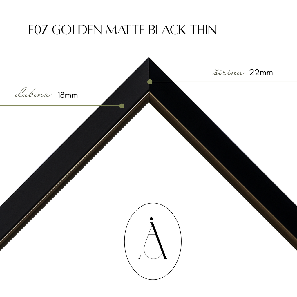 Minijature Trio set - Golden Matte Black Thin Frame