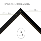 Minijature Trio set - Golden Matte Black Thin Frame