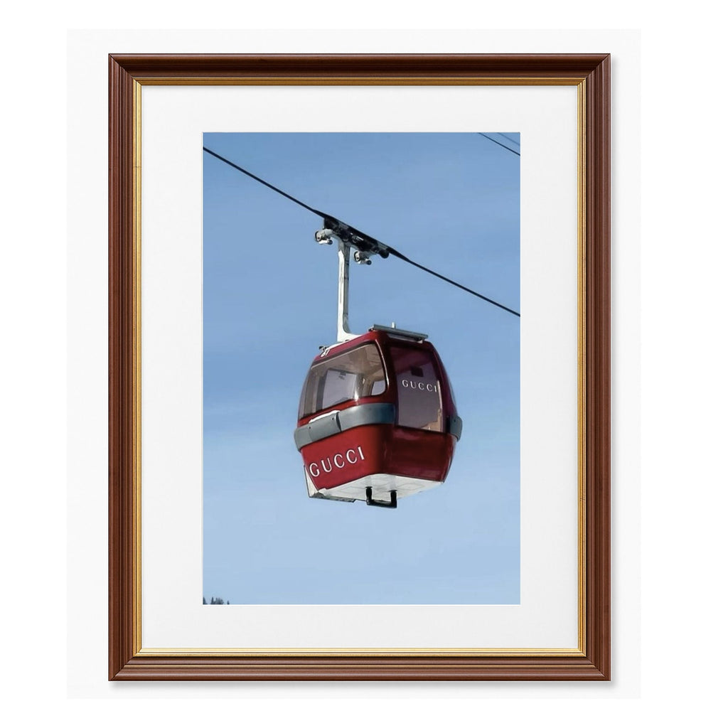 Gucci Ski Gondola - Uramljena slika - Više ramova