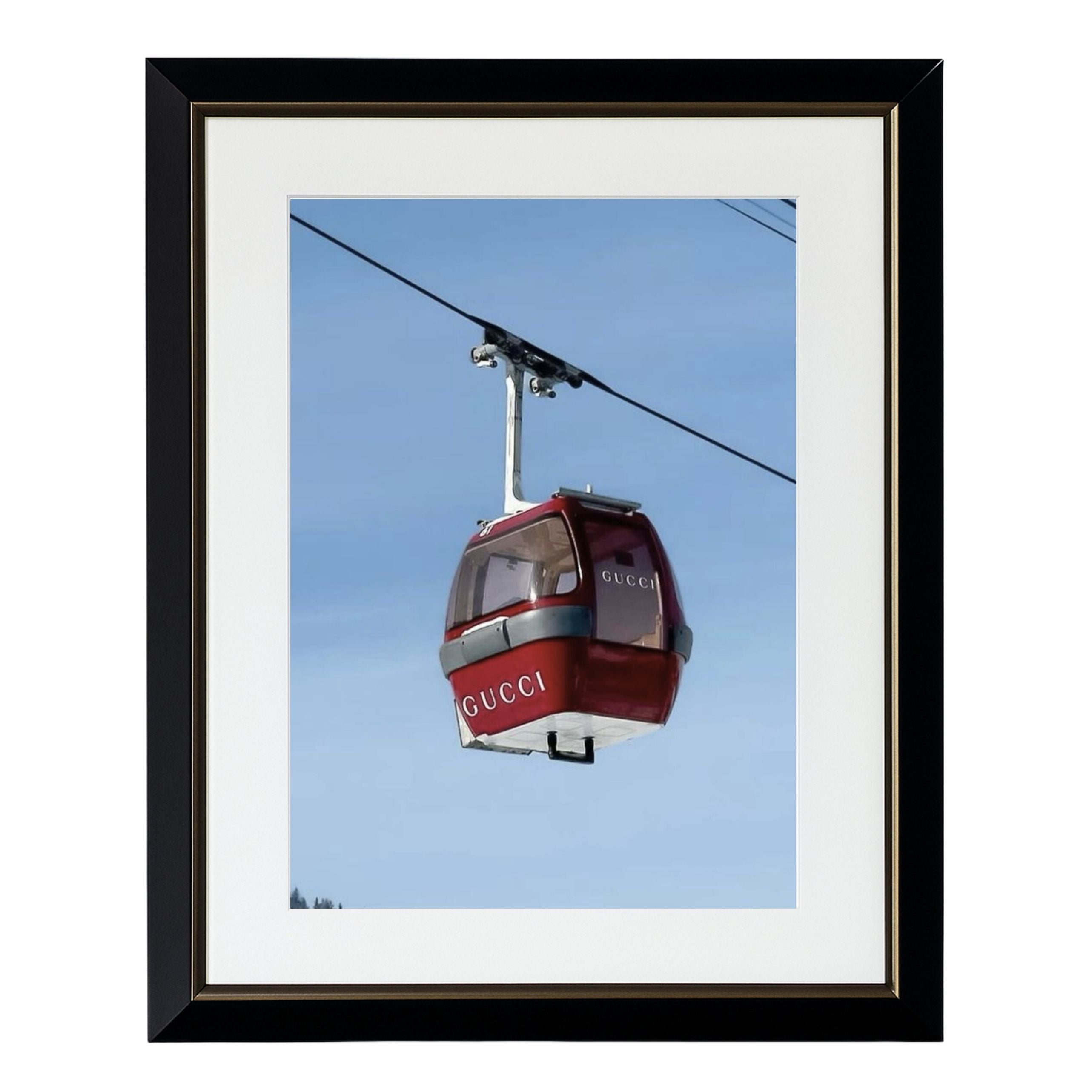 Gucci Ski Gondola - Uramljena slika - Više ramova